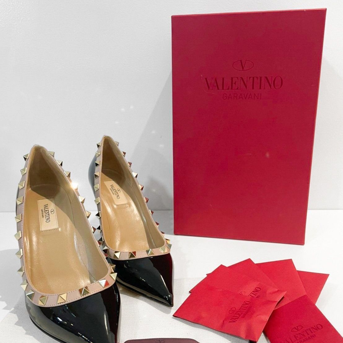 VALENTINO ヴァレンティノ パンプス パーティー ピンクベージュ