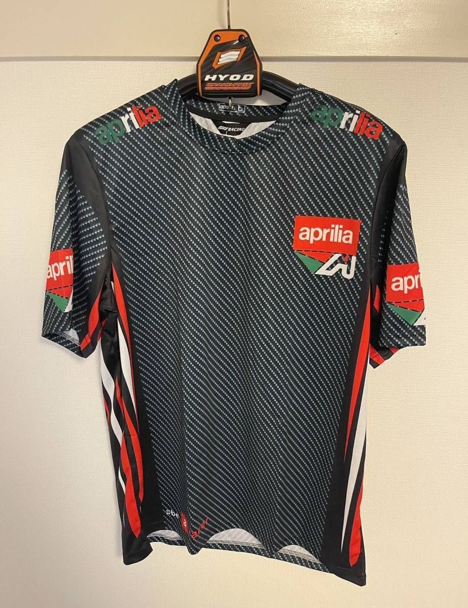 アウトレット新品 L MotoGP RACING Aprilia アプリリア Tシャツ RSV4 SKYQ レーシング バイクウェア アウトドア スポーツ
