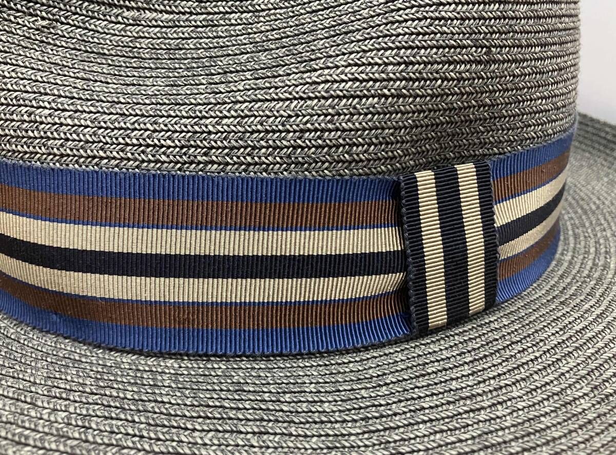 サマーセール開催中！ HERMES ペーパーハット グレー エルメス 58cm