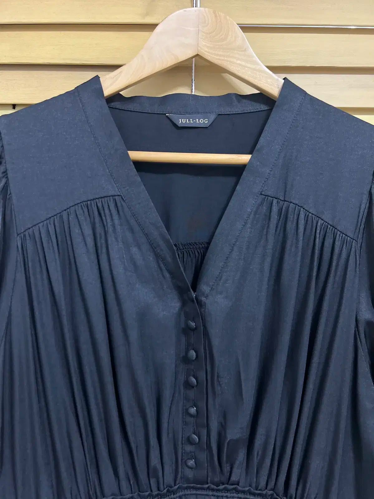 JULL LOG ジュローグ JULL ー LOG レディース シャーリング ロング丈ワンピース