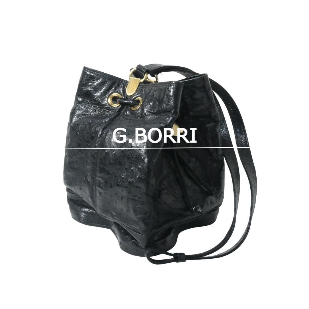 G.BORRI MILANOオーストリッチ レザー ハンドバック ジーボリー GM0613 
