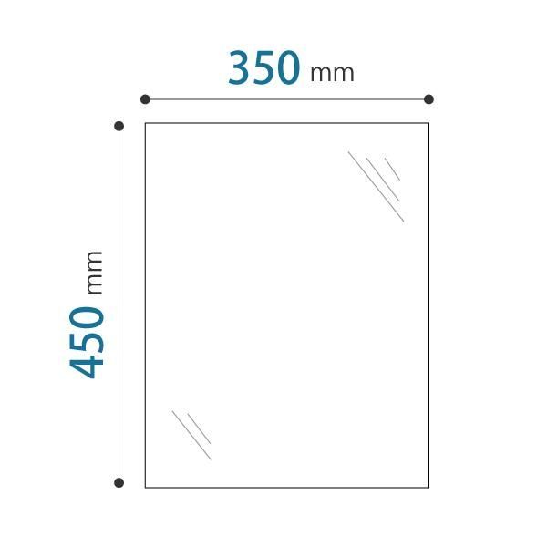 OOKABE GLASS お風呂鏡 浴室鏡 350×450mm 厚み5mm 防湿 交換取付け部材