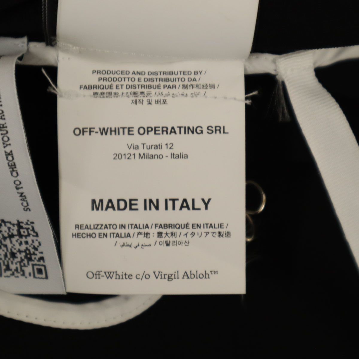 未使用 OFF-WHITE オフホワイト イタリア製 長袖 カットソー 38