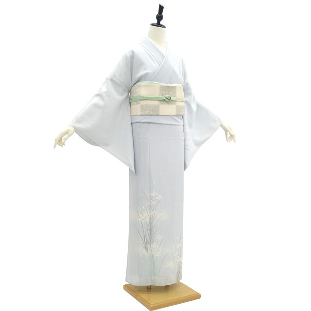 中古】 夏物 訪問着 単衣 着物 リサイクル 正絹 絽 手描き友禅