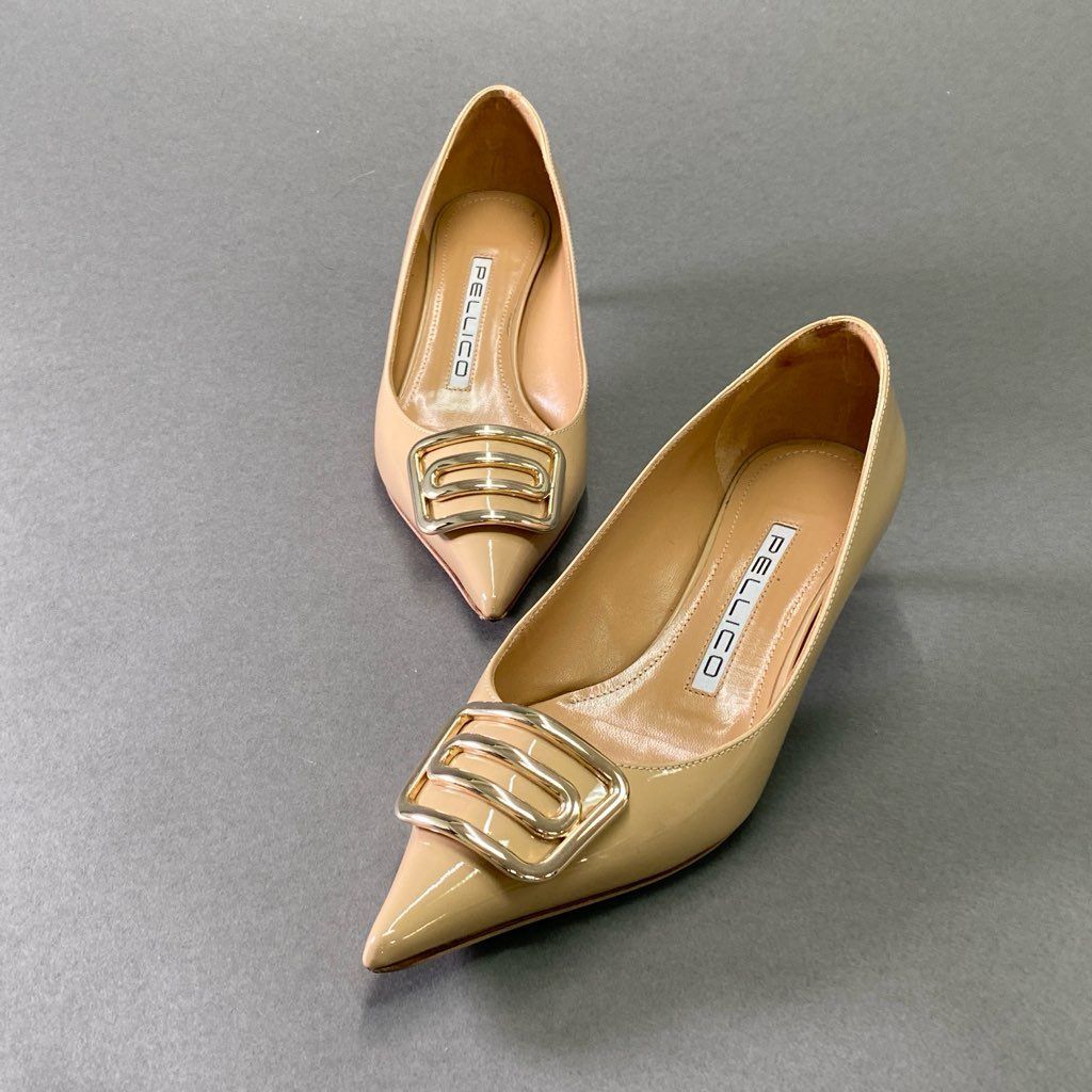 PELLICO スエード パンプス 35 ペリーコ PELLICO パンプス ポインテッドトゥ スエード 35 美品