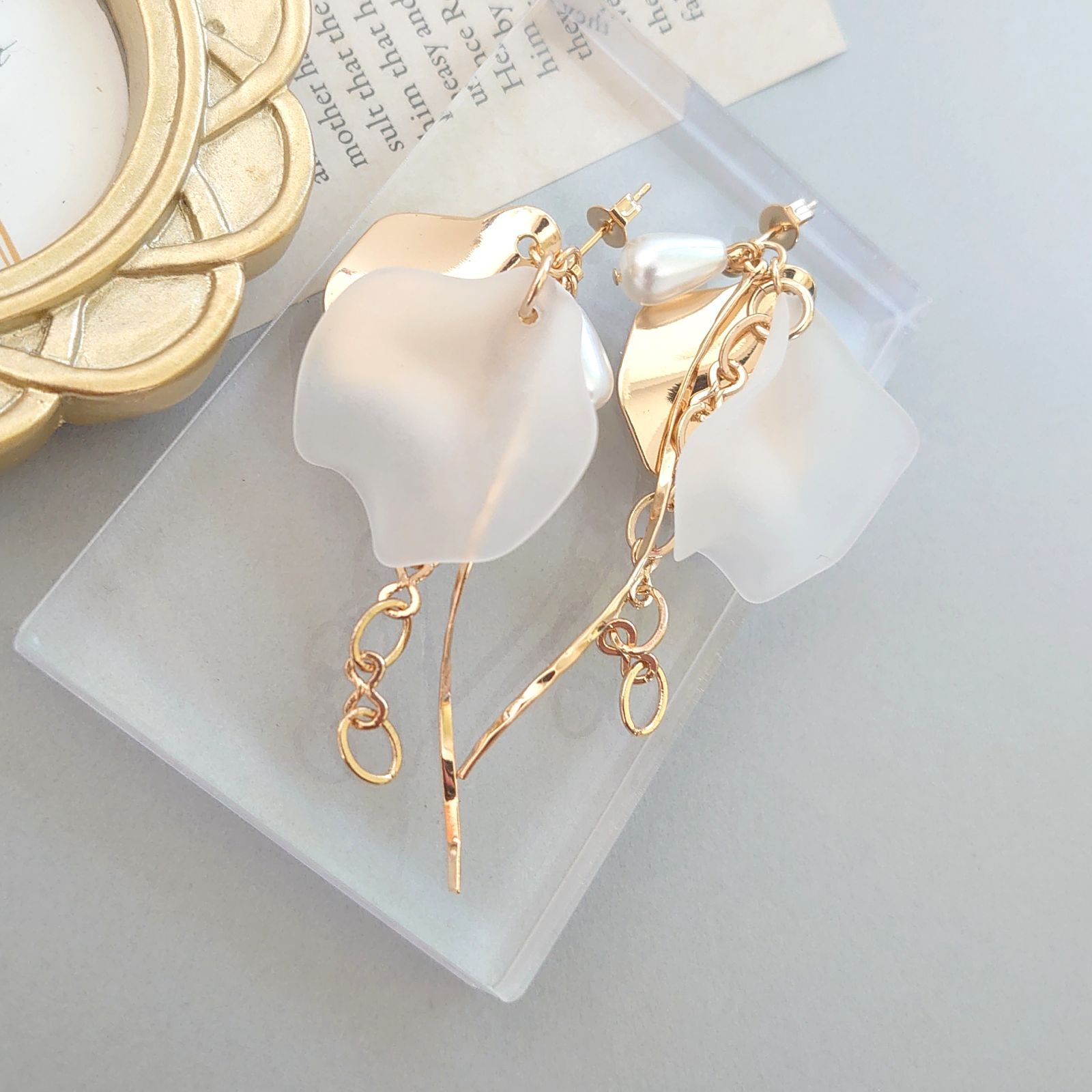 NO.415 ハンドメイドピアス ハンドメイドアクセサリー 花びら