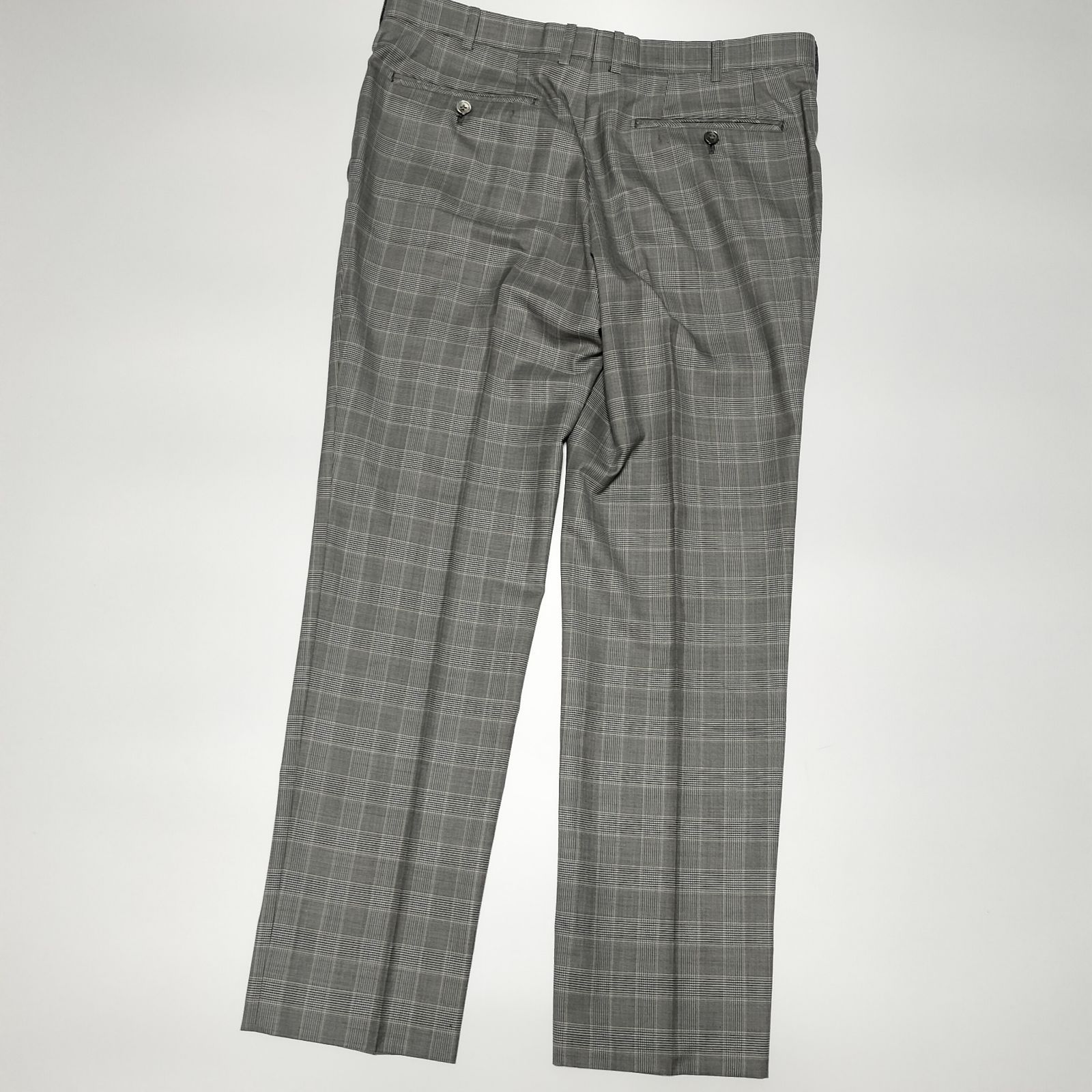 銀座 山形屋 × Ermenegildo Zegna 3ピース パンツスーツ セットアップ オーダーメイド Lサイズ相当 グレンチェック シェルボタン ゼニア ウール ギンザヤマガタヤ KANDAIZUMI_COM