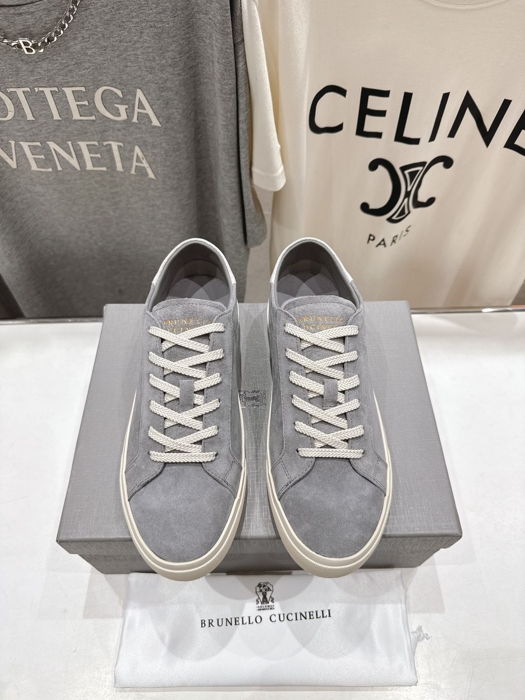 グレー☆送料無料【新品】☆ブルネロクチネリ☆メンズ スエード