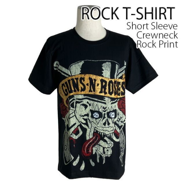 送込　Guns N' Roses　ジャックダニエル　GN'R　ガンズ　半袖Tシャツ　黒　Mサイズ