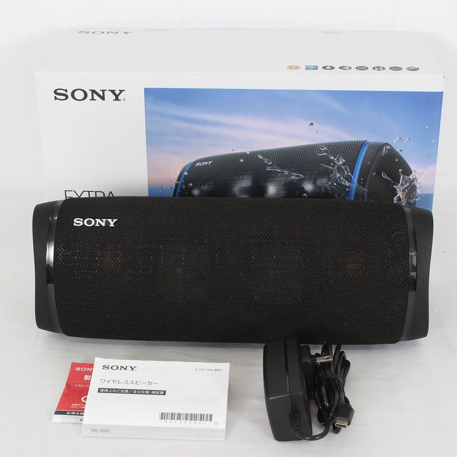 SONY SRS-XB43-B ブラック ワイヤレスポータブルスピーカー Bluetooth対応 ソニー 本体