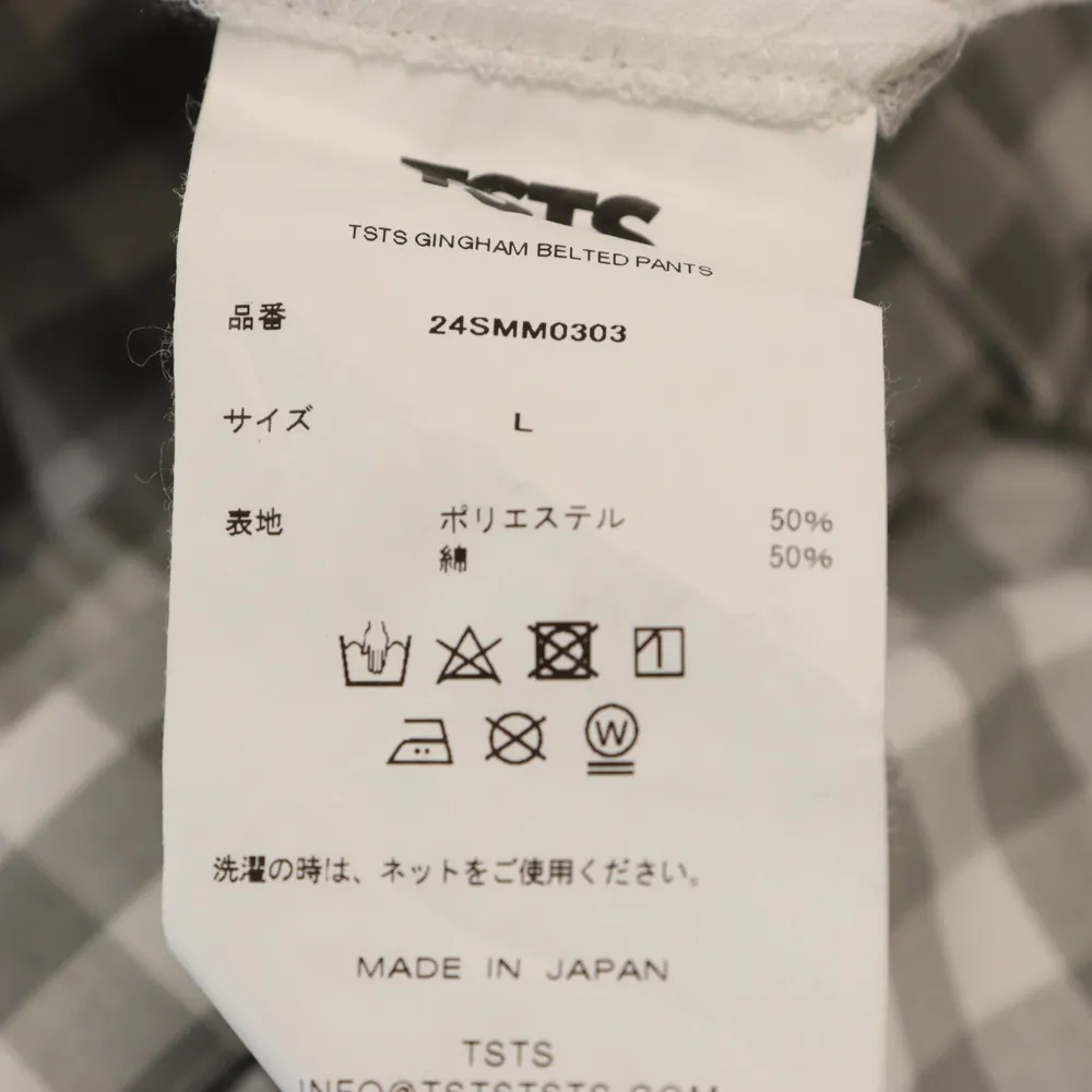 TSTS (ティーエスティーエス) GINGHAM BELTED PANTS ギンガム