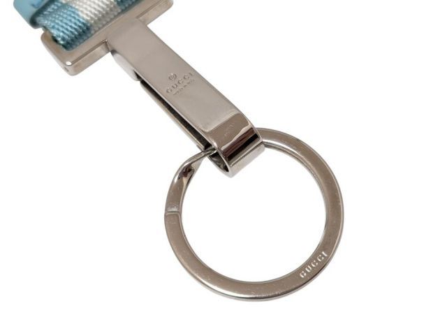 GUCCI - グッチ ネックストラップ ＩＤカードホルダー用 ライトブルー シルバー メンズ グッチ ネックストラップ IDカードホルダー用 ライトブルー
