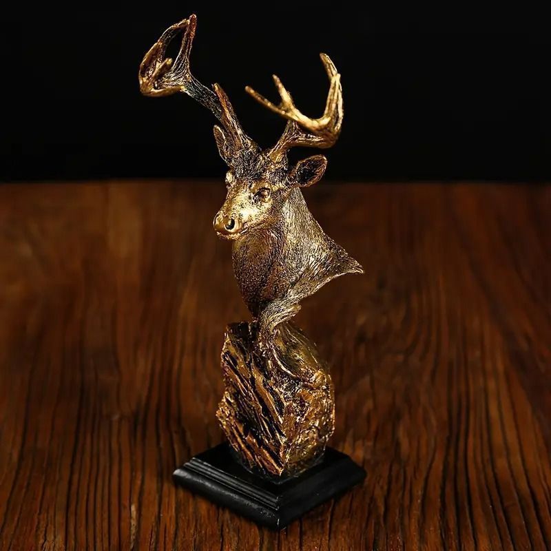 鹿の角　ツノ　角　インテリア　希少品 新品?未使用】 鹿のオブジェ 角 ツノ シカ 牡鹿 ディア ゴールド