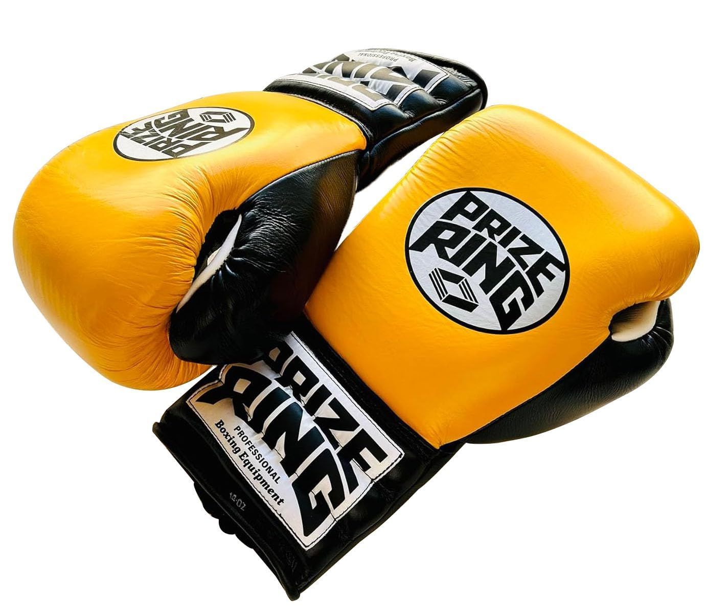 ボクシンググローブ ひも式 SX 黄色 黒 Professional RING プライズリング 14oz PRIZE SKLAD-KIRPICHA_RU