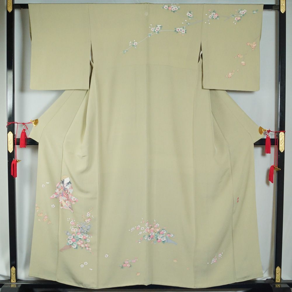 T0711★ 着物淡雪 ★ 訪問着・袋帯２点セット ★ 作家物　上品カラー 楽天市場】【 着物セット 】 洗える訪問着＋袋帯セット（道長