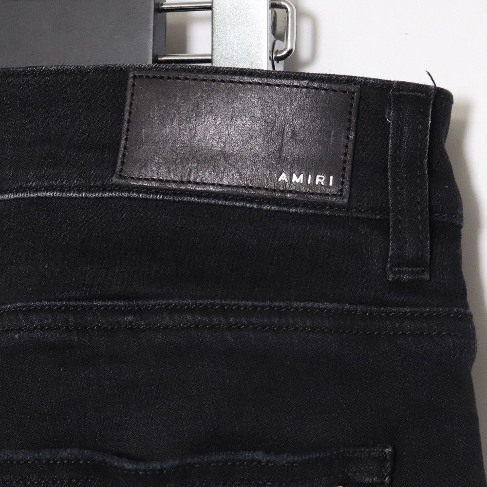 AMIRI カモフラージュレザーパッチスキニーデニムパンツ サイズ34 