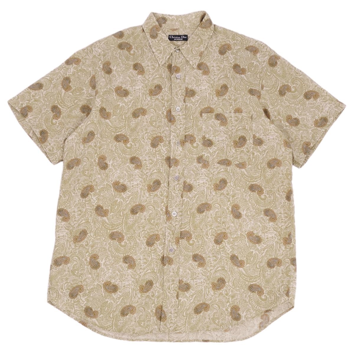 クリスチャンディオール ヴィンテージ ウールノーカラージャケット　総柄 美品 Vintage クリスチャンディオール Christian Dior ウール