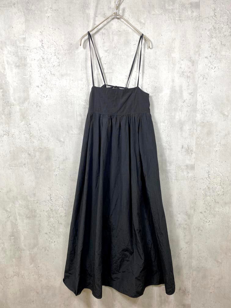 BEUTY＆YOUTH UNITED ARROWS 1626-162-4397 バックホール キャミソール ワンピース sizeS|黒 ◆◎レディース