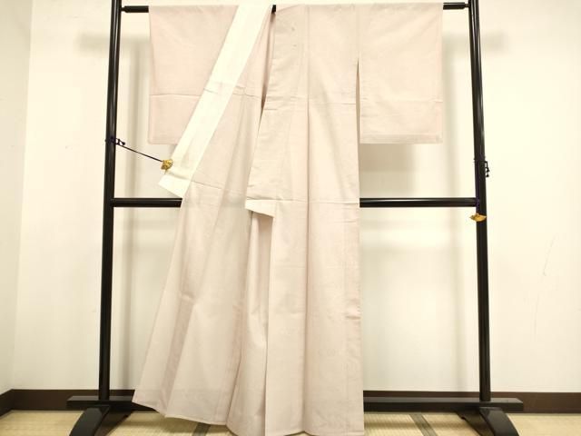 平和屋着物＊夏物 色無地 絽 流水紋紗 洗柿色 正絹 逸品