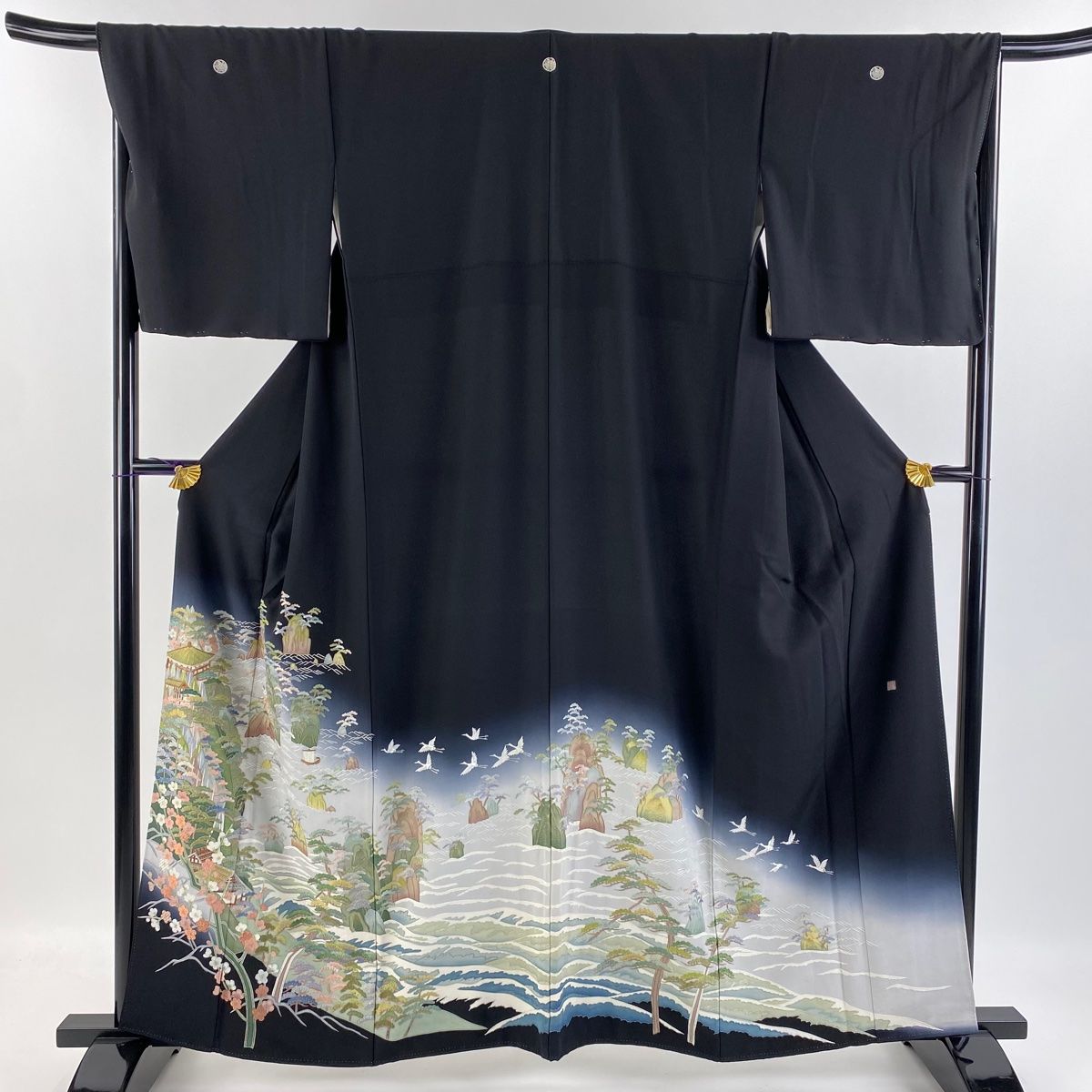 平和屋着物○豪華色留袖 作家物 寿光織 乱菊 金糸 正絹 逸品 CAAW8798yc