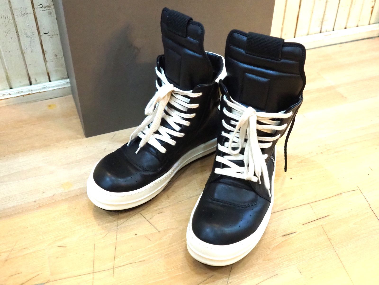 ◇rick owens リックオウエンス ジオバスケット ジオバス スニーカー（サイズ42.5）ヒール 金具 ビブラム オールソール◇ - メルカリ