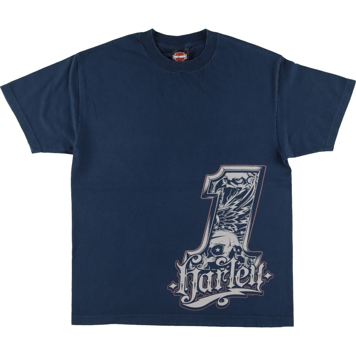 古着 ハーレーダビッドソン Harley-Davidson ドクロ柄 スカル柄 モーターサイクル バイクTシャツ メンズL/eaa445234