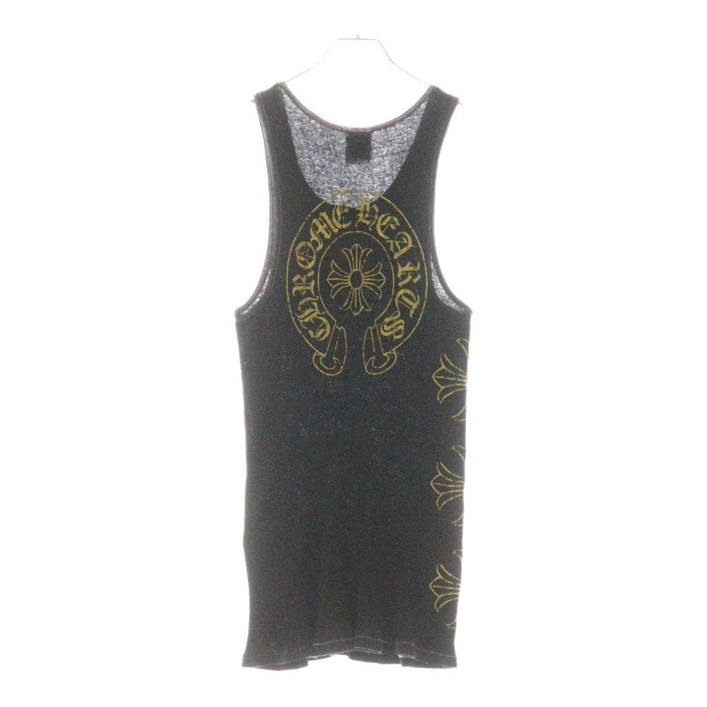CHROME HEARTS クロムハーツ OLD SIDE 3 CH PLS TankTop サイドCHプラス プリント ノースリーブカットソー タンクトップ ブラック