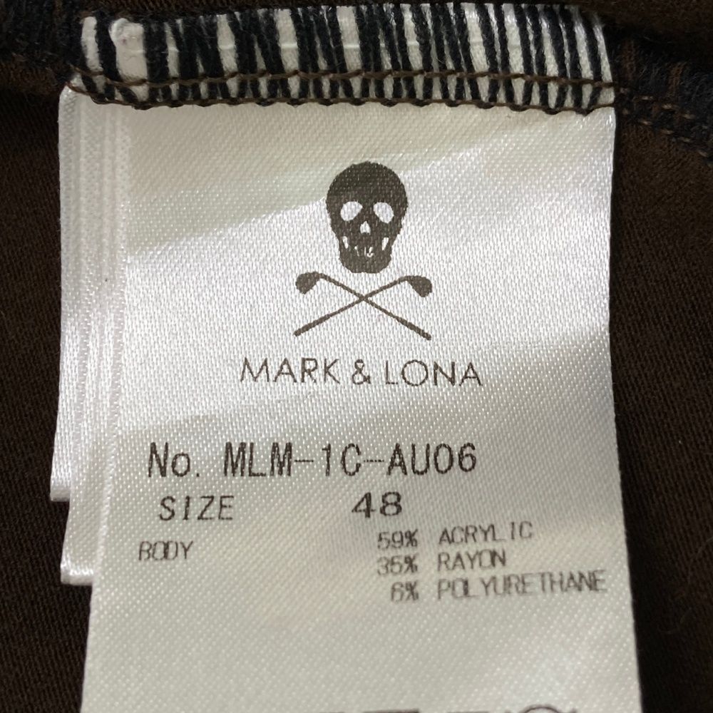 サイズ：48 MARK&LONA マークアンドロナ  タートルネック長袖Tシャツ  ブラウン系 [240101442864] ゴルフウェア メンズ ストスト サイズ：48 MARK&LONA マークアンドロナ タートルネック長袖T