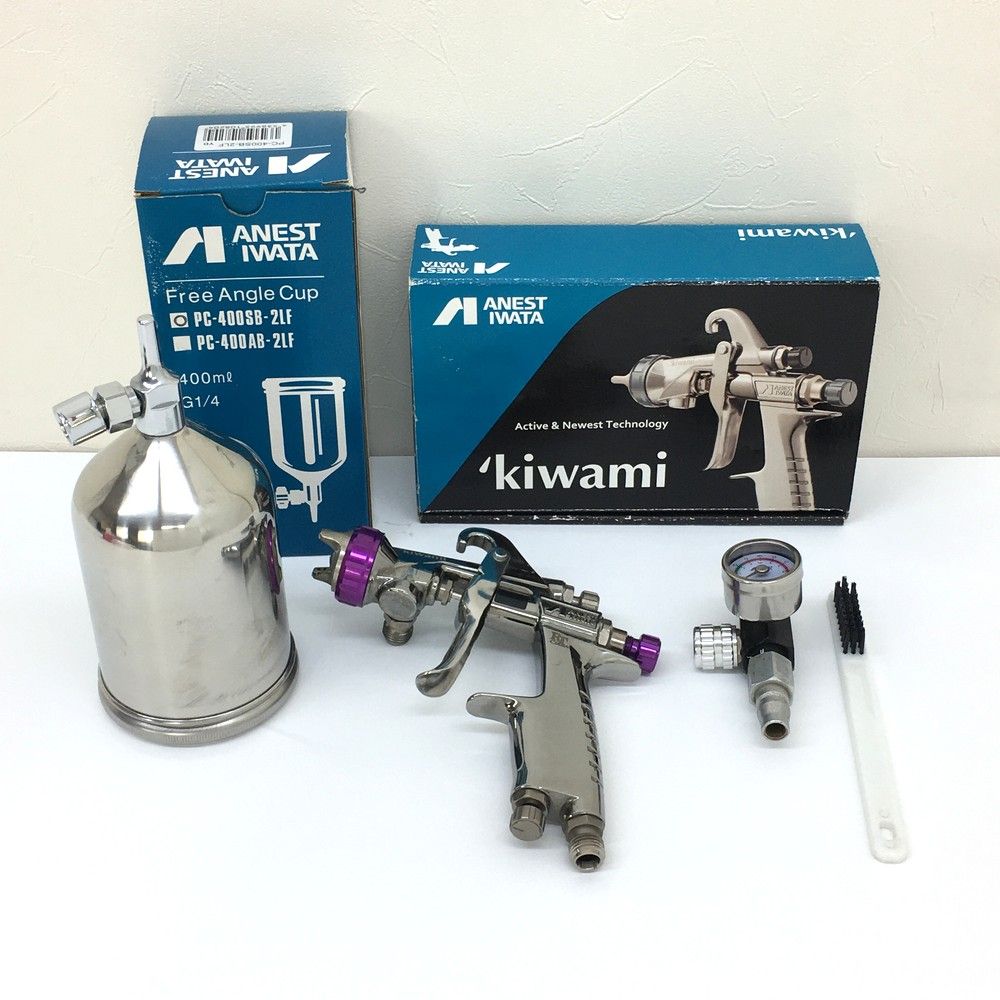 アネスト岩田 KIWAMI-1-16B12 スプレーガン PC400SB2LF ステンレス製脚付き重力式カップ付き