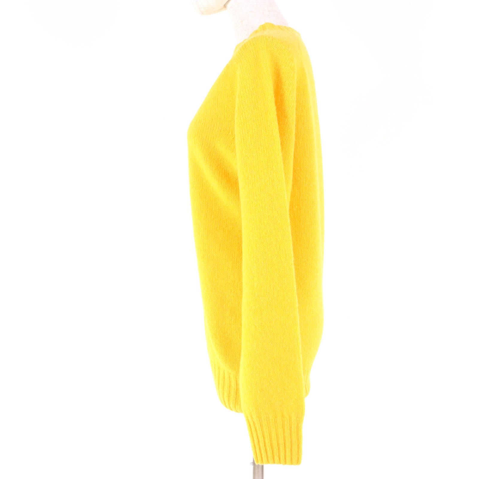 極美品☆CELINE セリーヌ 2 3GO0/799A ウール100％ フィービー期 オーバーサイズ クルーネック ニット イエロー XS イギリス製 正規品 極美品☆CELINE セリーヌ 2 3GO0/799A ウール100％ フィービー期