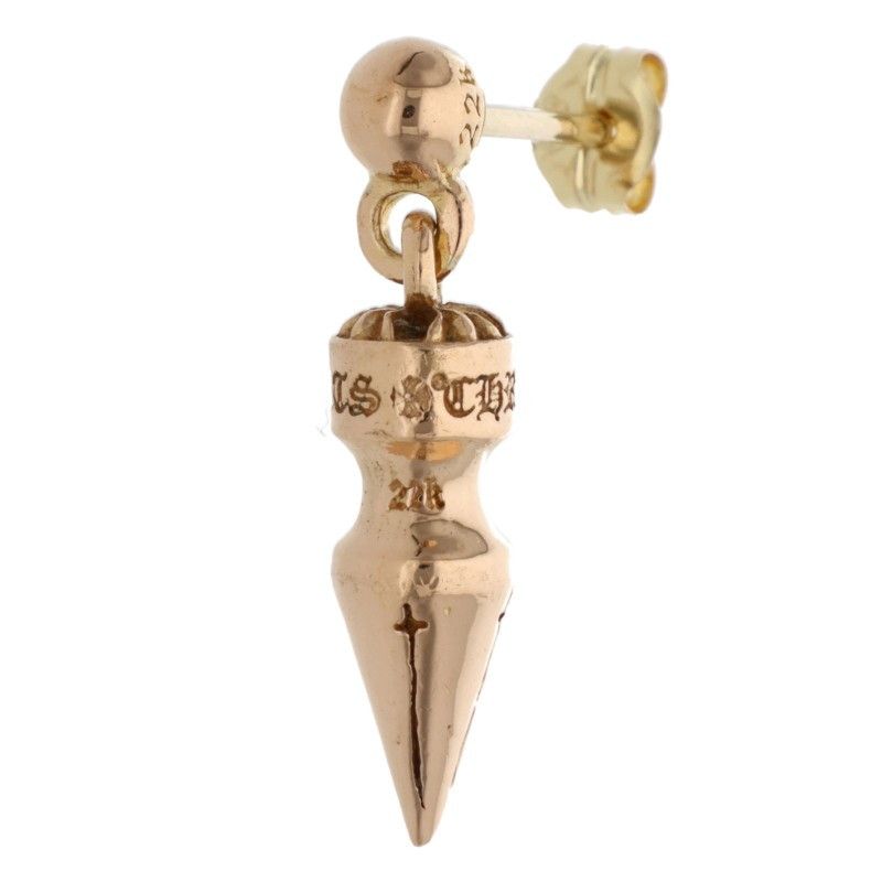 クロムハーツ 22K SPIKE TNY DRP|22K タイニースパイクドロップ ゴールドピアス メンズ