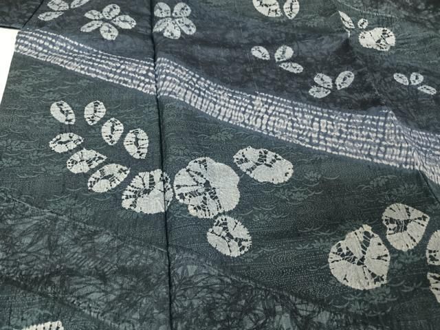 平和屋着物○本藍 伝統工芸士 七代目 吉澤与市 小紋 紬