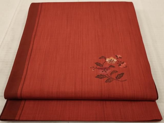 平和屋着物○太鼓柄袋帯 すくい織 枝椿 正絹 逸品 CAAW4437hy 平和屋