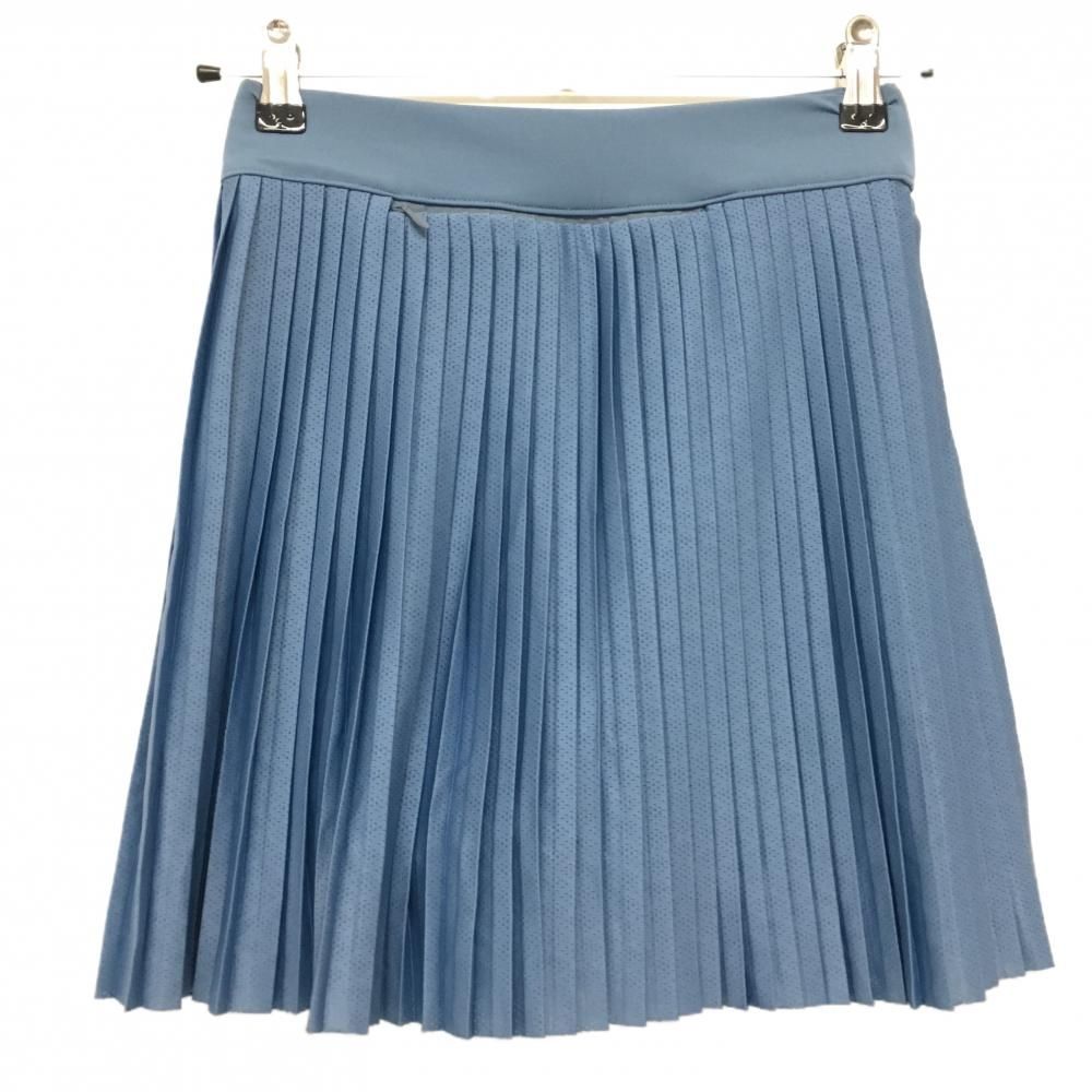 【新品未使用】J.LINDEBERG ジェイリンドバーグ 水色 プリーツスカート 美品】ジェイリンドバーグ プリーツスカート ライトブルー パンチング
