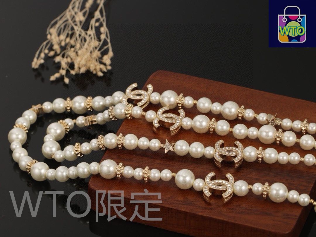 今日特価】Chanel シャネル ダブル C パールネックレス 最新