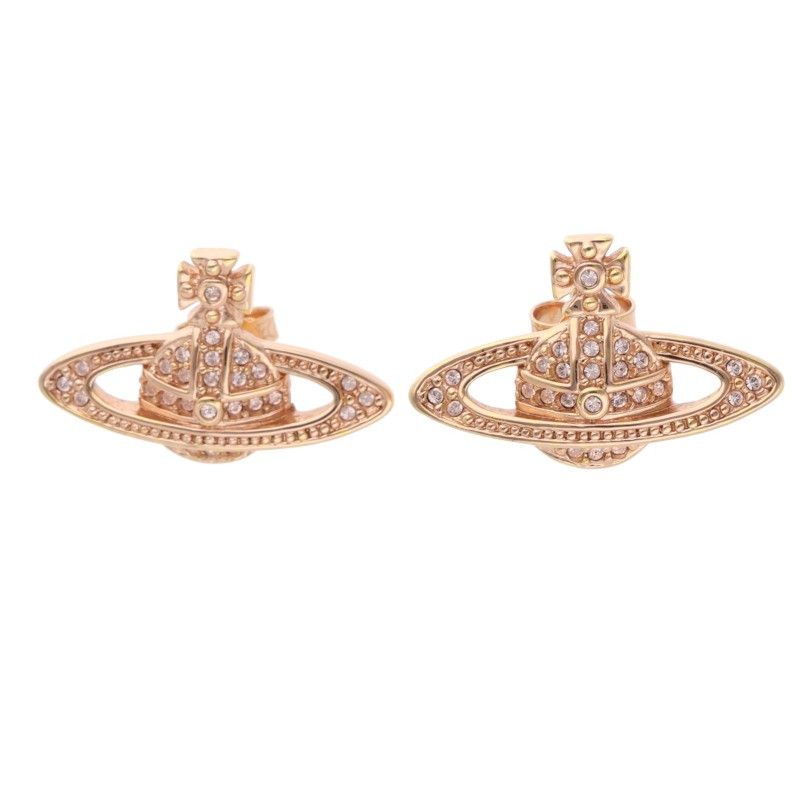 ヴィヴィアンウエストウッド MINI BAS RELIEF オーブラインストーンピアス レディース