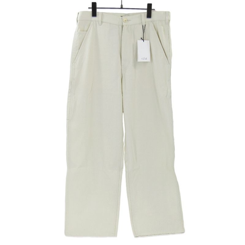 ♥ YLEVE イレーヴ VISCOSE COTTON PAINTER PANTS 170-5140028 ビスコース コットン ペインターパンツ Ecru 4 タグ付き 65008744