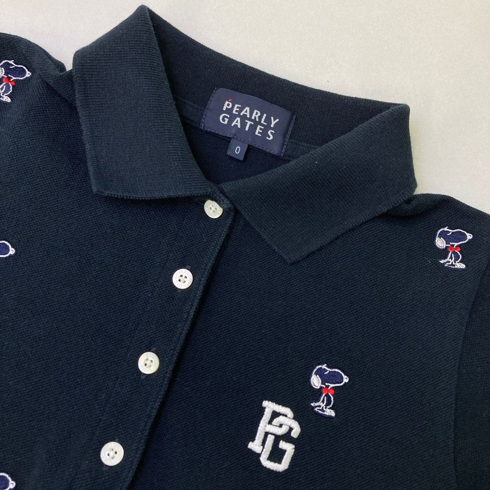サイズ：0 PEARLY GATES パーリーゲイツ PEANUTS 半袖ポロシャツ