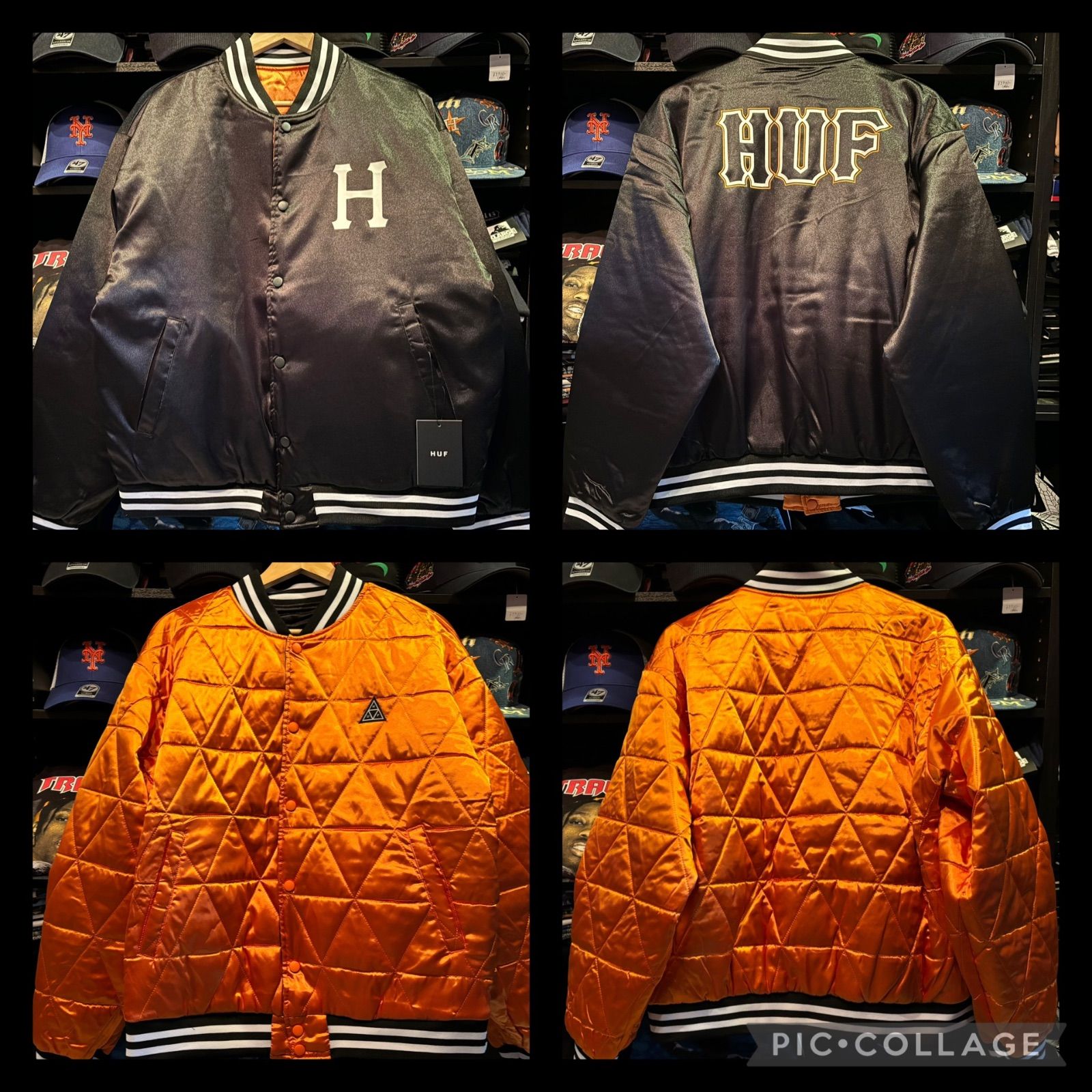 関税込み♪【HUF】Back 2 Back ロゴ★リバーシブル ジャケット 20%OFF クリアランスセール】ハフ HUF ジャケット リバーシブル