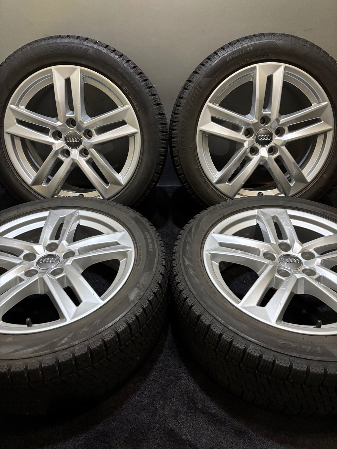 225|50R17 BRIDGESTONE|VRX2 19年製 アウディ A4 純正 17インチ 7J 42 112 5H スタッドレス 4本 2-J100