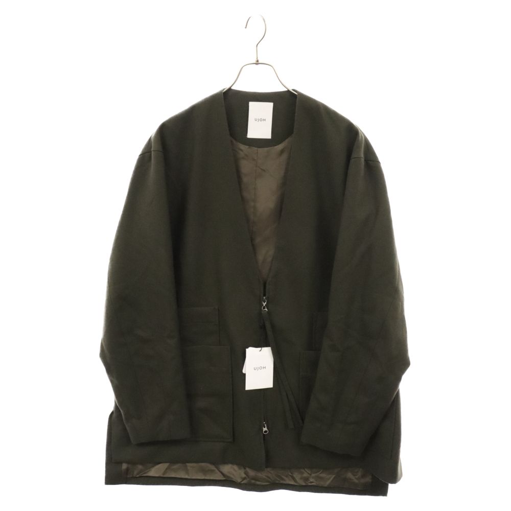Ujoh (ウジョー) V-NECK ZIP-UP BLOUSON ブイネック ジップアップ 