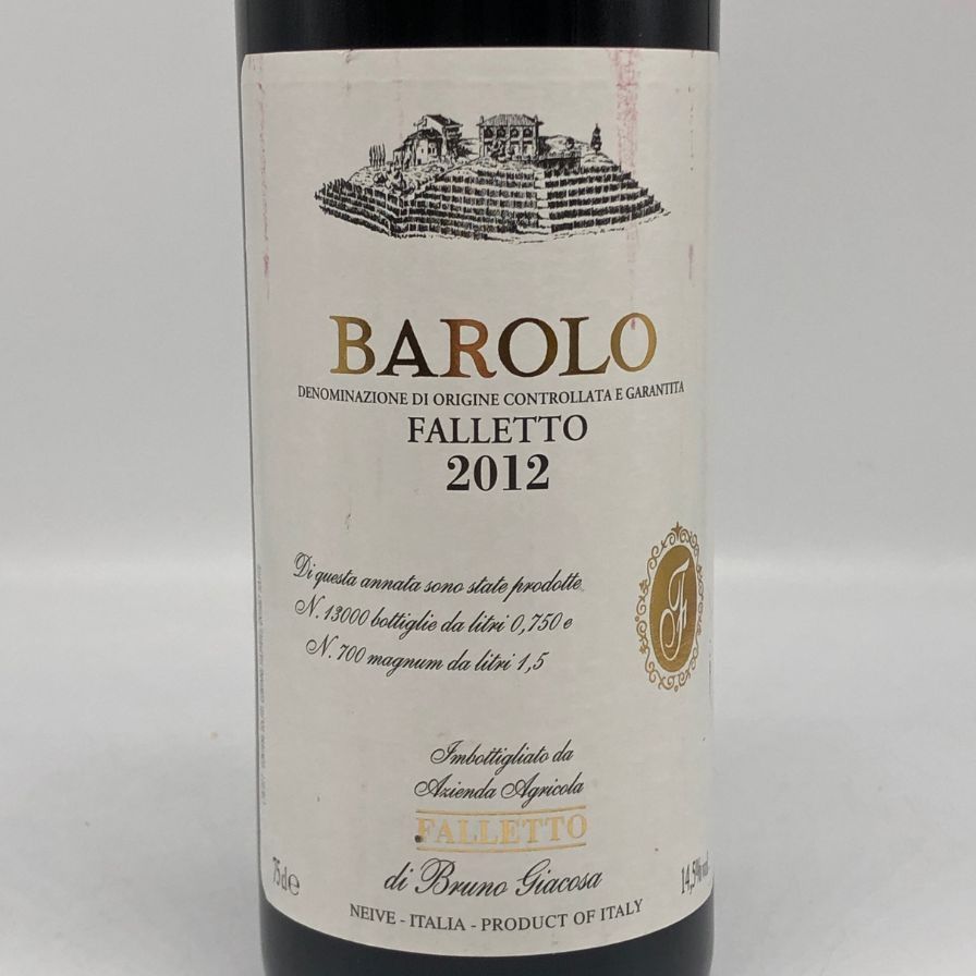 BRUNO - ブルーノ ジャコーザ バローロ ファレット 2012 14.5%【R0】 ブルーノ ジャコーザ バローロ ファレット 2012 14.5%【R0