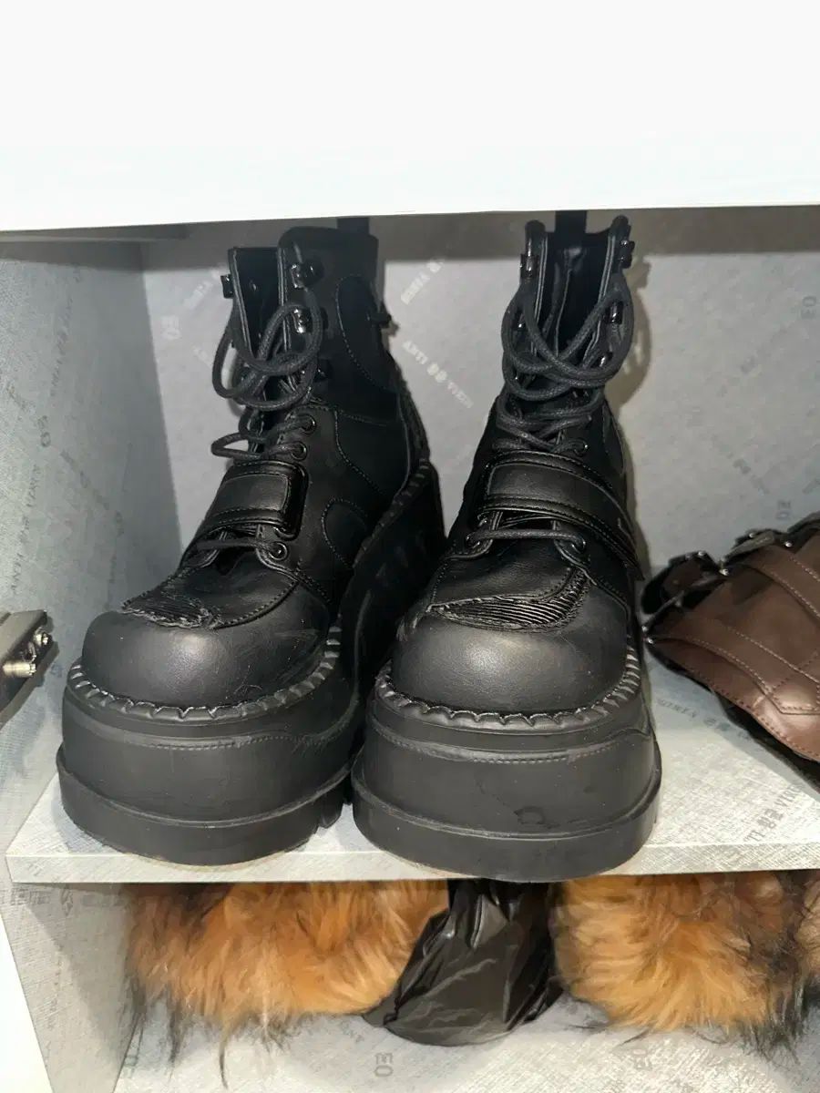 DEMONIA デモニア ストンプ 240 ゴート族 パンク y2k フラットフォーム ブーツ ウォーカーブーツ 厚底