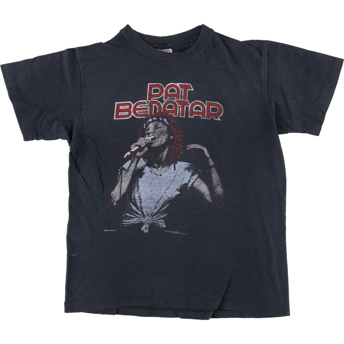 古着 80年代 ヘインズ Hanes PAT BENATAR パットベネター 両面プリント バンドTシャツ バンT USA製 メンズS ヴィンテージ/eaa425496