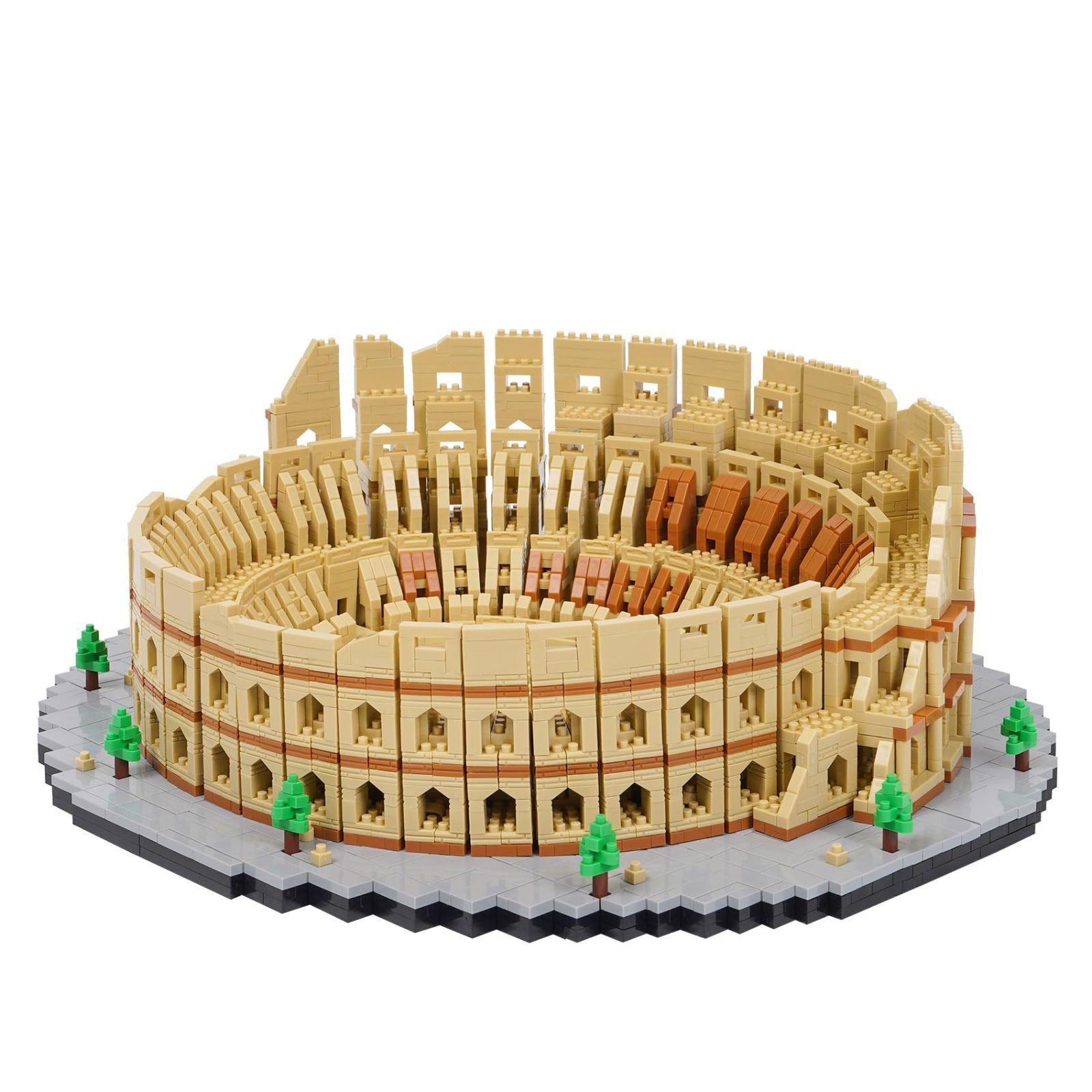 LULUFUN マイクロブロック コロッセオ 円形闘技場 ローマ おもちゃ ミニブロック Roman Colosseum 建物 世界遺産 模型 子供 大人 誕生日 クリスマス プレゼント 人気（5594 pcs)