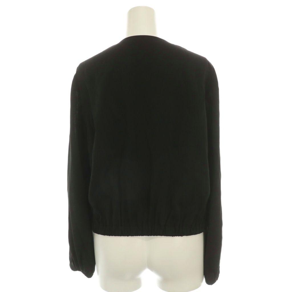 エムプルミエ ブラック M-Premier BLACK スリーブレースサテンブルゾン