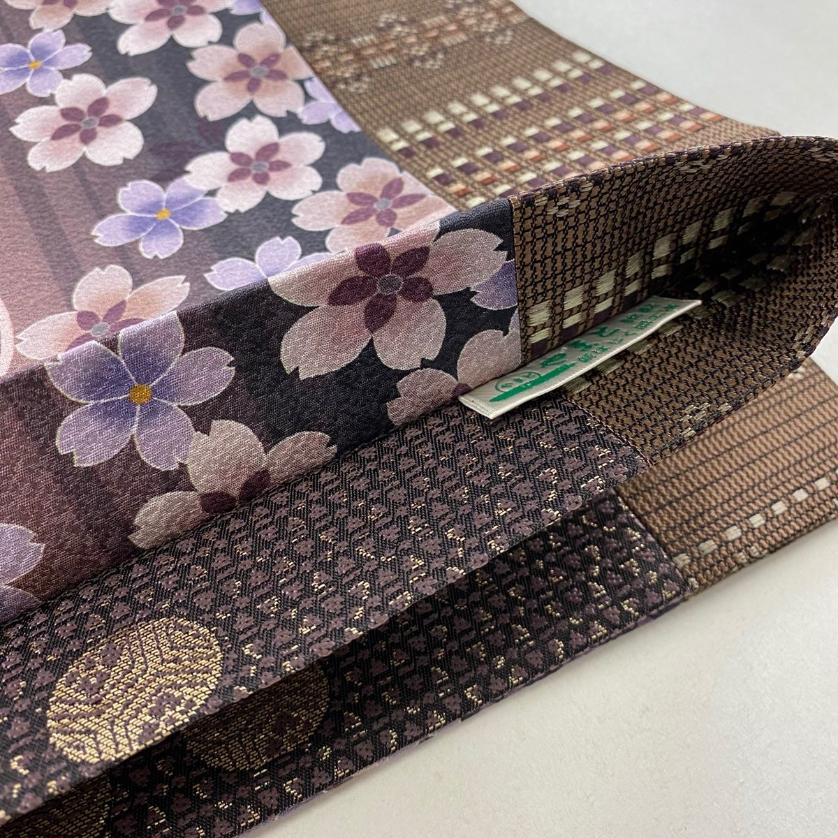 専用ページ④⑥⓪、⑤⑧⑥袋帯 やまと うさぎ 雪輪 桜 茶紫 正絹