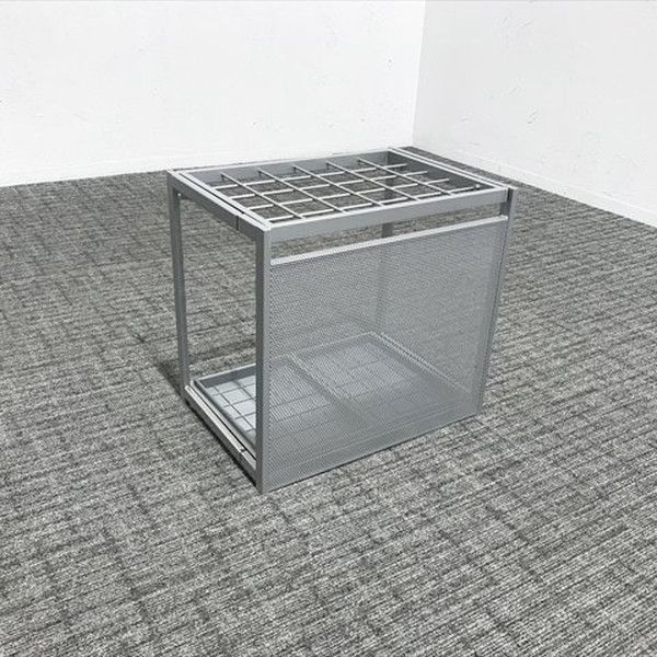 傘立て 30本用 ビジネスフィット 折りたたみ可 大容量 プラチナシルバー