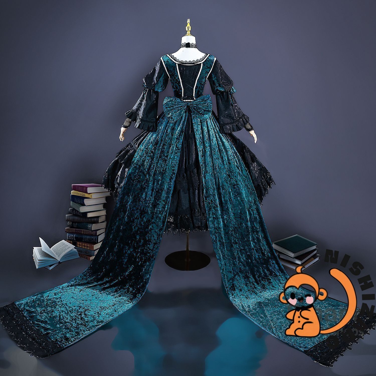 コスプレ 衣装 黒執事 シエル 緑魔女風 ドレス アニメ キャラクター 仮装 演出服 コスチューム レディース M250920-3