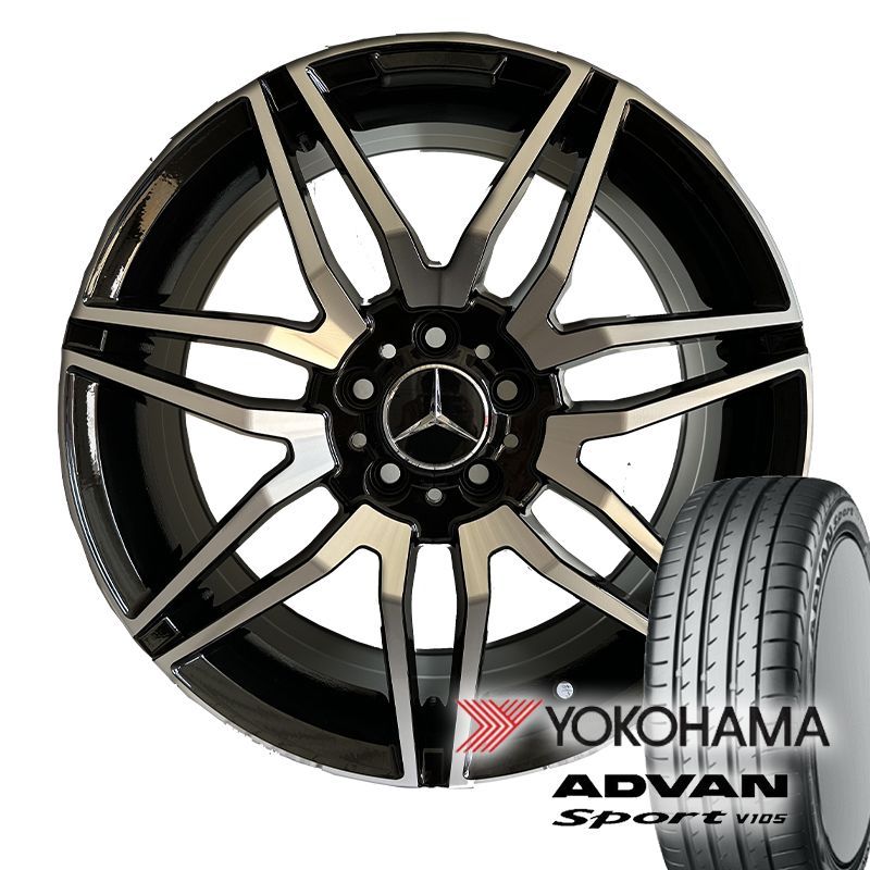 ベンツ GLAクラス X156 ヨコハマ ADVAN sports V105 235/50R18 18インチ 新品タイヤホイールセット １台分